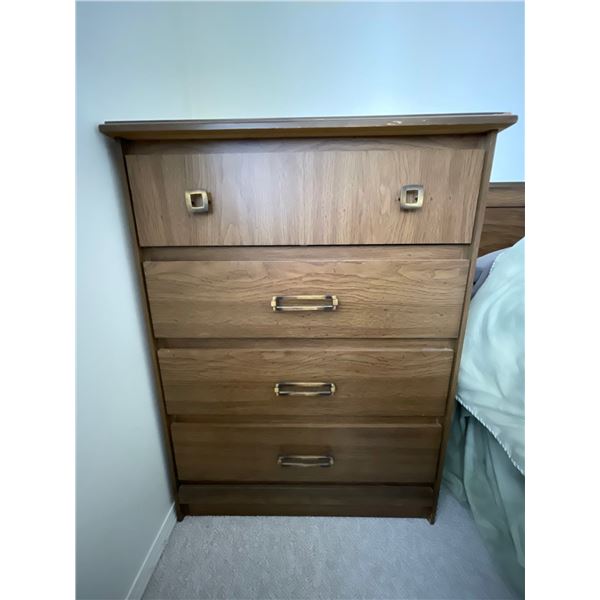 Wood Chest Of Drawers 28L x 16D x 38T Plus Queen Size Bed Frame - Mattress Boxspring Not Included