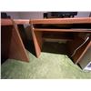 Image 3 : Oak Veneer Corner Computer Desk Main Desk Contents Not Included 60L x 31D x 66T