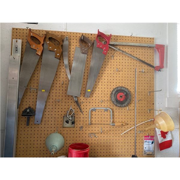 Tool Wall All Hanging Tools and Hooks