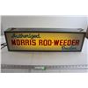 Image 1 : Morris 1960s Rod-Weeder Dealer Sign - 28" x 8" x 4 1/2", Works