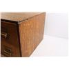 Image 4 : Quarter Cut Oak 4-Drawer File Holder with Brass Handles - 19" x 17" x 13"