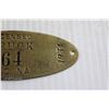 Image 3 : Regina 1934 Oval Licensed Plate Brass Truck Plate Tag