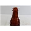 Image 2 : Vintage 1940s Orange Crush Ribbed Amber 8" Glass Soda Bottle
