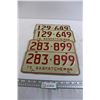Image 1 : (2) Pairs Saskatchewan 1975 License Plates