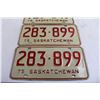 Image 2 : (2) Pairs Saskatchewan 1975 License Plates