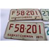 Image 2 : (2) Pairs of Saskatchewan License Plates - 1 set are Farm - 1971, 1974