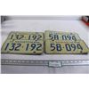Image 1 : (2) Pairs of Saskatchewan 1972 License Plates