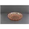 Image 1 : Vintage Pink / Rose Cut Glass Bowl - 12" Diameter