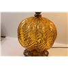 Image 5 : *(2) Vintage Mid Century Amber Glass Lamps in Complete Working Condition (One Shade Has Staining & O