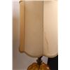 Image 9 : *(2) Vintage Mid Century Amber Glass Lamps in Complete Working Condition (One Shade Has Staining & O