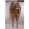 Image 1 : *Vintage Snowshoes Made in Quebec w/Leather Straps/Rigging - Rawhide Dry and Broken on Both toes