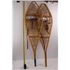 Image 2 : *Vintage Snowshoes Made in Quebec w/Leather Straps/Rigging - Rawhide Dry and Broken on Both toes