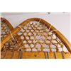 Image 6 : *Vintage Snowshoes Made in Quebec w/Leather Straps/Rigging - Rawhide Dry and Broken on Both toes