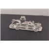 Image 2 : Glass Fire Truck Candy Container - Top Chipped