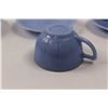 Image 3 : (6) Pyrex Delphite Blue Tea Cups & Saucers - One Cup Has Chip On Bottom
