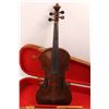 Image 2 : Vintage Violin (No Strings, Appears to Have Been Repaired/Glued on Front, Cracked Back) w/Handmade M