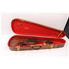 Image 8 : Vintage Violin (No Strings, Appears to Have Been Repaired/Glued on Front, Cracked Back) w/Handmade M