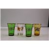 Image 5 : Vintage Green Decanter & (4) Shot Glasses - Made in Italy