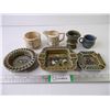 Image 1 : Group of (7) Wade Irish Porcelain Pieces - (3) Ashtrays, Cream and Sugar Set + Misc.