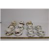 Image 1 : (11) Assorted Cups and Saucers -Aynsley, Queen Ann, Rosina, Royal Val