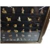Image 5 : Framed Shadow Box of (57) Red Rose Tea Figurines
