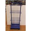 Image 1 : *Blue Display Rack on Wheels - 20" x 53" x 14"