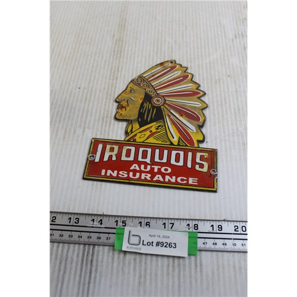 Iroquois Auto Insurance Sign - 6" x 8"