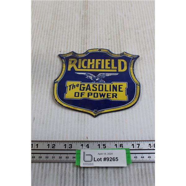 Richfield Gasoline Sign - 6" x 6"