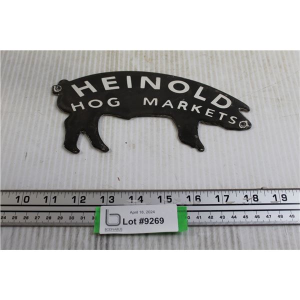 Heinold Hog Market Sign - 4" x 8"