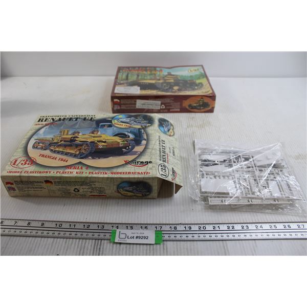 (2) Army Tank Model Kits - (1) Sealed, Open Box's Parts are Sealed