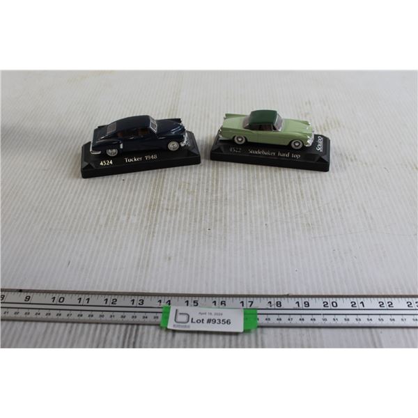 (2) Car Die Casts - 4524 1948 Tucker, 4522 Studebaker Hard Top, Both 1/32