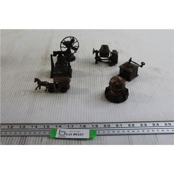 (6) Miniature Brass Pencil Sharpeners