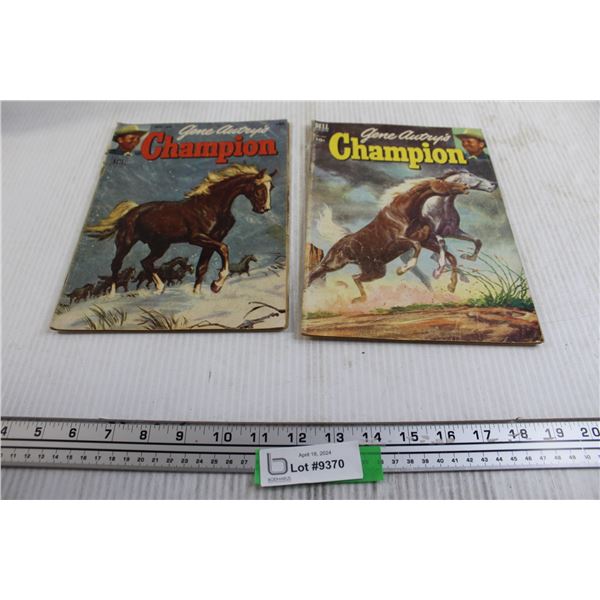 (2x Bid Price) (2) 10 Cent Comics - Gene Autry's Champion 1953