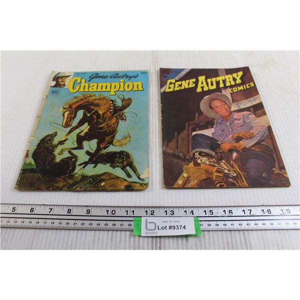 (2x Bid Price) (2) Gene Autry Comics - 1948 and 1952 - One has Pen on Cover