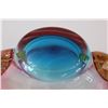 Image 5 : Murano Italian Mid Century Modern Art Glass Centrepiece Bowl - 15" Long x 8" Wide