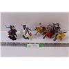 Image 1 : (6) Brittains Ltd Tiny Toys Plastic Toy Knight Horse Riders: 2 Fully intact & 4 need bases