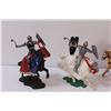 Image 2 : (6) Brittains Ltd Tiny Toys Plastic Toy Knight Horse Riders: 2 Fully intact & 4 need bases