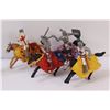 Image 4 : (6) Brittains Ltd Tiny Toys Plastic Toy Knight Horse Riders: 2 Fully intact & 4 need bases