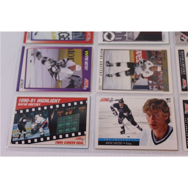 18) 1990's to 2000's Wayne Gretzky Hockey Cards: Upper Deck; OPC; TOPPS;  Score - Bodnarus Auctioneering