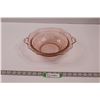 Image 1 : Pink Depression Glass Cabbage Rose Serving Bowl