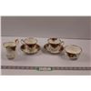 Image 1 : (6 pcs) 1962 Royal Albert "Old Country Roses" Bone China - Tea Cups, Saucers, Sugar Bowl & Cream Pit