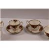 Image 2 : (6 pcs) 1962 Royal Albert "Old Country Roses" Bone China - Tea Cups, Saucers, Sugar Bowl & Cream Pit