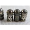 Image 3 : (3) Pairs Salt and Pepper Shakers w/ Cobalt Blue Glass