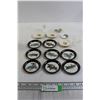 Image 1 : (8) Antique Car Coasters, (5) Decorative Plates - Some Chips, Eye Washer Cup