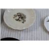 Image 5 : (8) Antique Car Coasters, (5) Decorative Plates - Some Chips, Eye Washer Cup