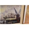 Image 3 : *Ship Oil Painting - 43 1/2" x 31 1/2" x 3 1/4"