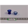 Image 1 : (2) Vintage Eye Wash Cups - (1) Wyeth Blue Cobalt, (1) Blue Glass Unmarked