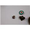 Image 8 : Vintage Military / Boy Scout Pins, Locket, Catholic Cross/Metals & Brass Belt Buckle