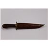 Image 8 : Indian Dagger w/Carved Wooden/Brass Handle & Carved Wood & Brass Sheath w/ Brass Pin Lock - Made in 