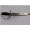 Image 4 : Short Sword Saber w/Wood Handle, Steel Basket Guard & Red Velure Covered Sheath - Made in India
